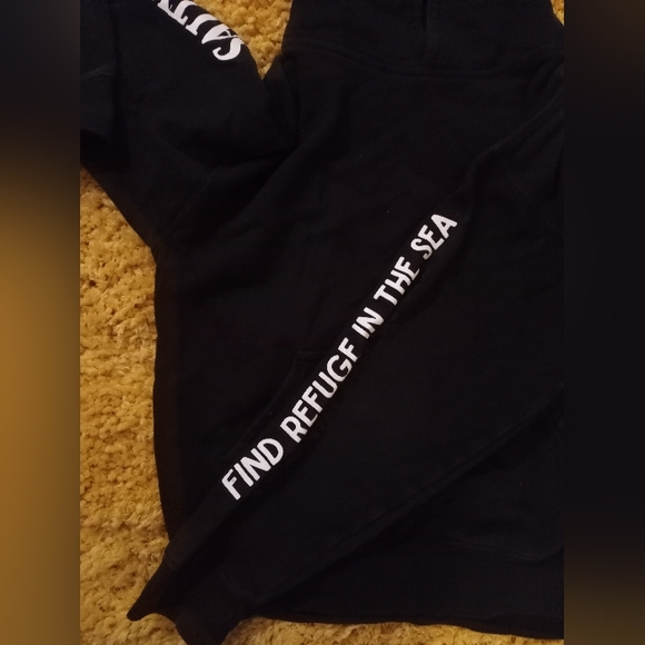 Salty Crew Hoodie Black Pullover Size Kids Large Long Sleeve Graphic Print - Picture 4 of 5